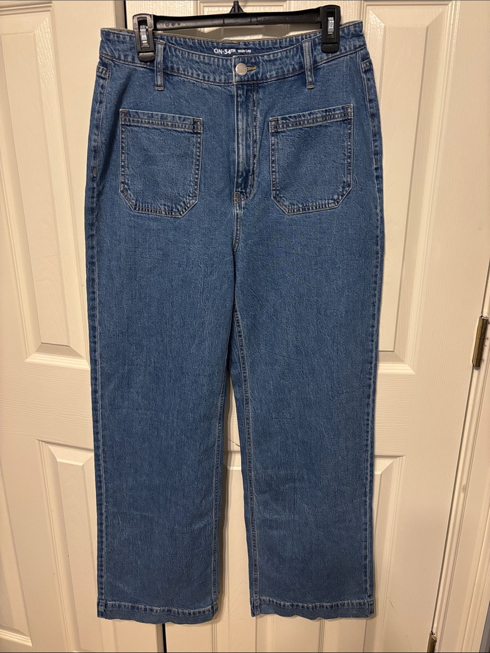 On 34th Patch Pocket Wide Leg Jeans